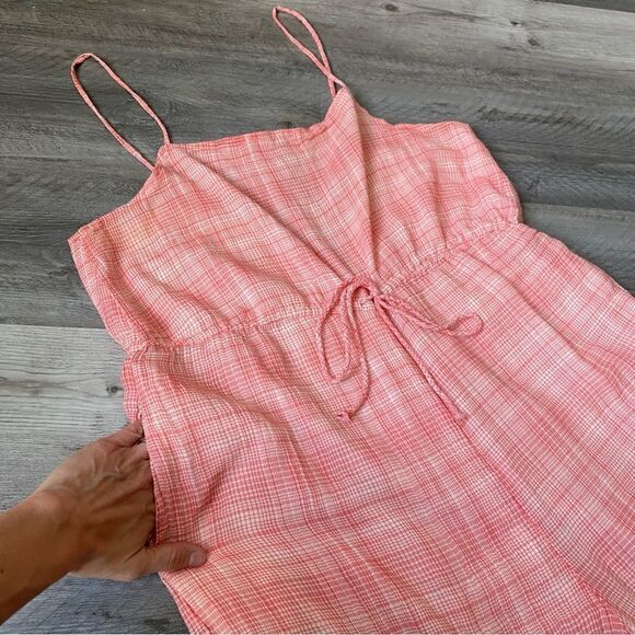 Urban Outfitters Audra Jumpsuit Gingham Plaid Medium Lined Party Vacation - Picture 6 of 15